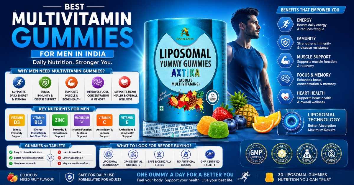 Best Multivitamin Gummies for Men in India | Avenzes