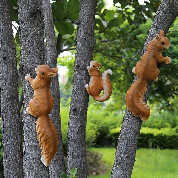 Squirrel set of 3 for Garden Decor - Unipeg Decor