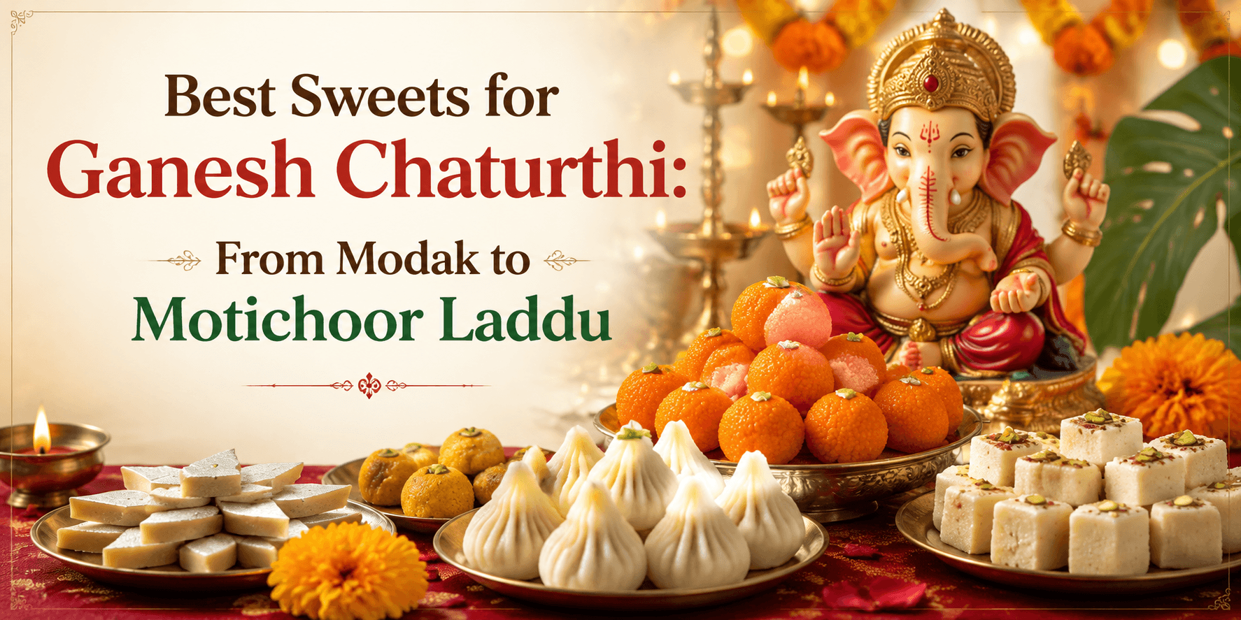 Best Sweets for Ganesh Chaturthi: From Modak to Motichoor Laddu  – Asha Sweet Center