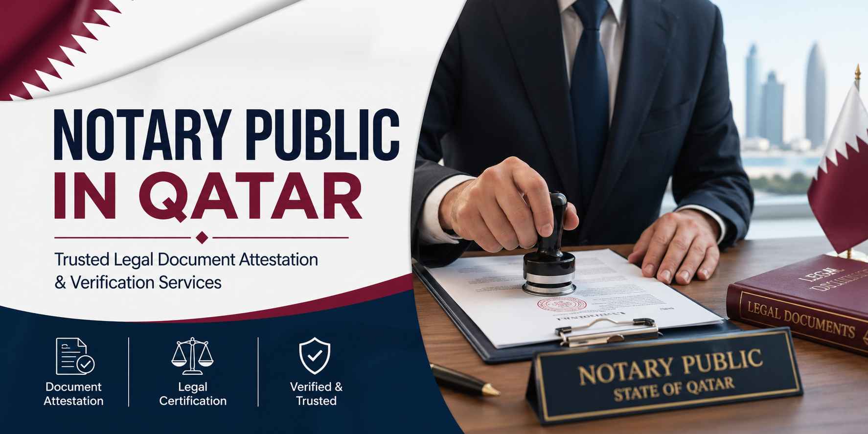 Notary Public Qatar | Same-Day Service, MOJ Approved