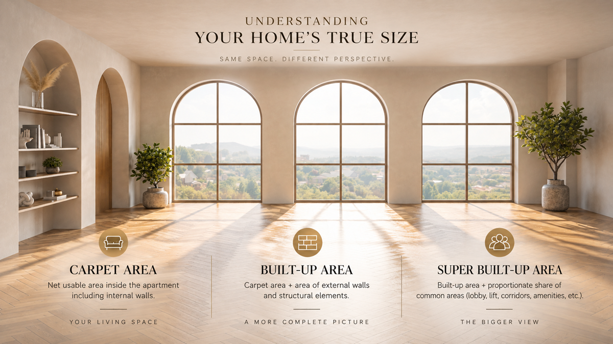 Carpet Area vs Built-Up Area vs Super Built-Up Area