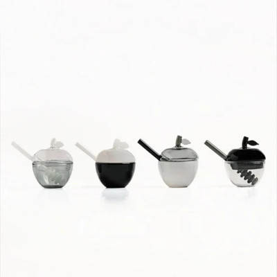 Black & White Mini Honey Dish - Set of 4 Profile Picture