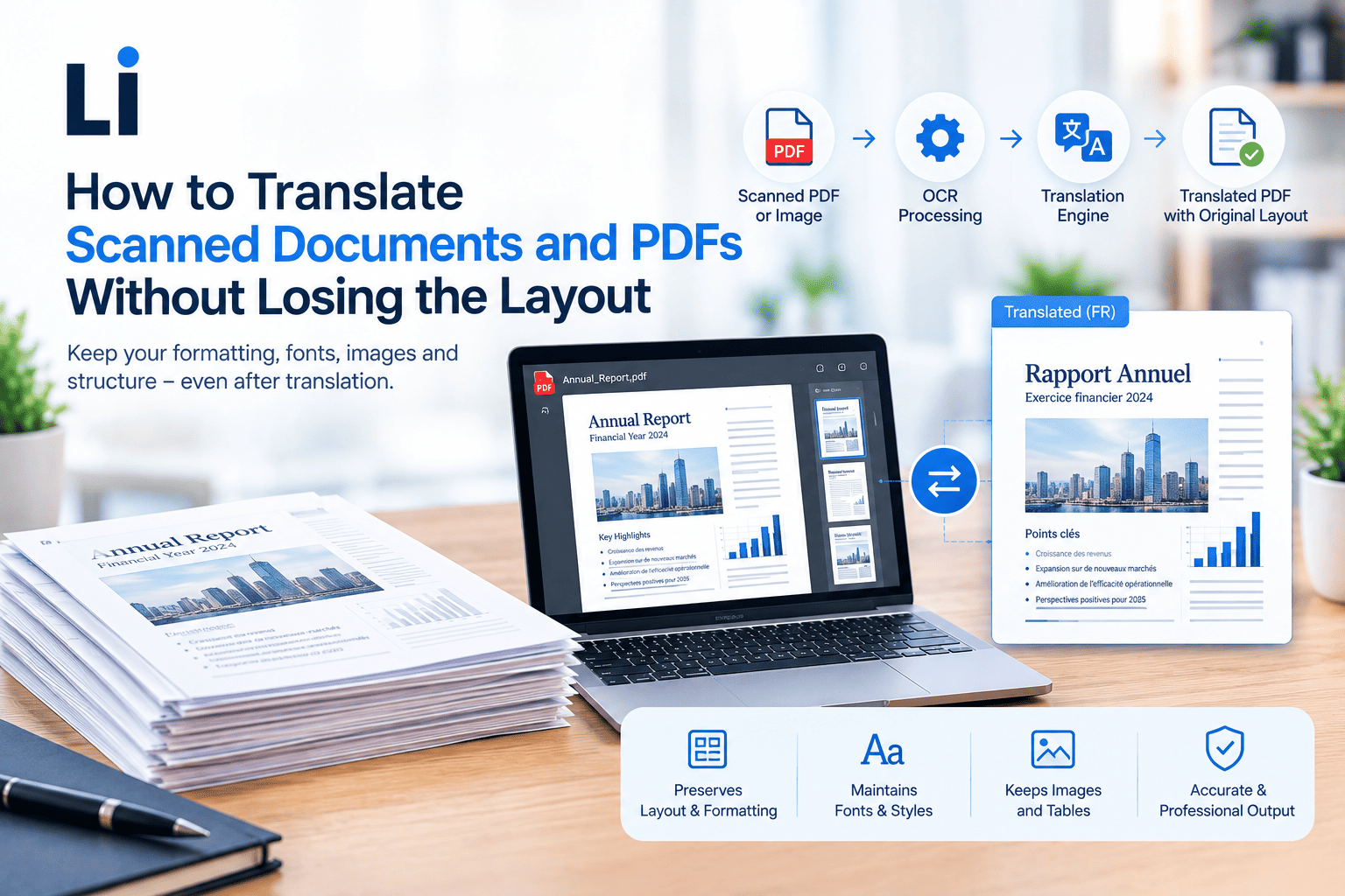 How to Translate Scanned PDFs Without Losing Layout | LingArch