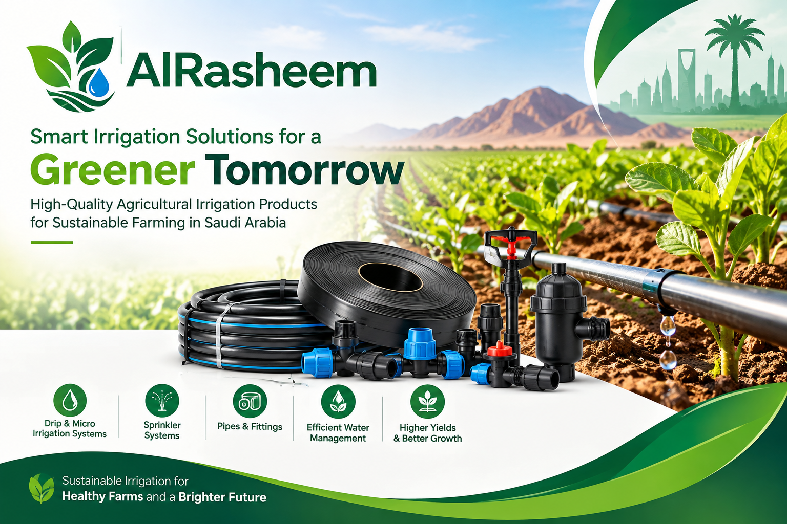 Choosing the Right Agricultural Irrigation Products for Your Farm in Saudi Arabia – AlRasheem