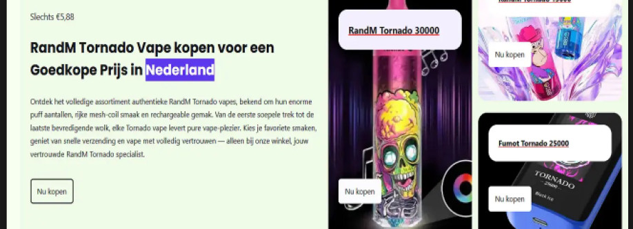 RandM Tornado Vape Nederland Cover Image