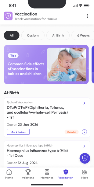 Baby Vaccination Tracker App with Reminders | TheParentZ